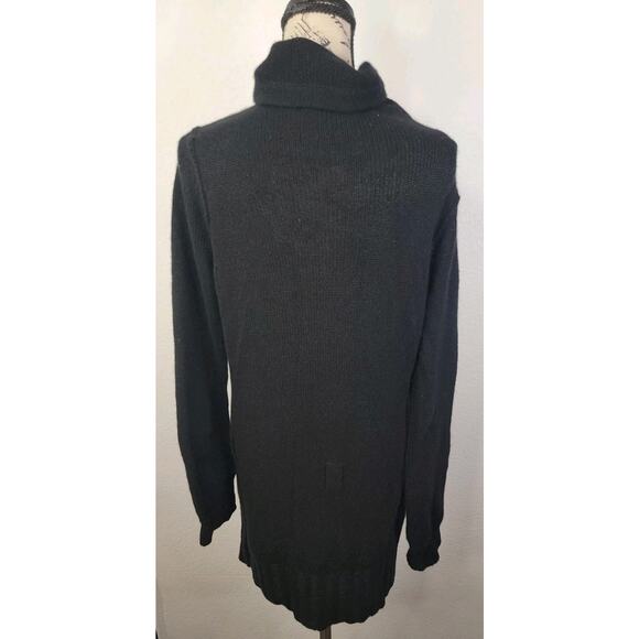 James Perse Knit Cardigan Longline Sz 2 Mock Neck Button Front 100% Cashmere - Picture 7 of 12